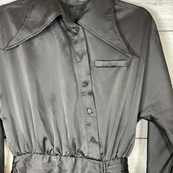 Redpolaris Black Funky Asymmetrical Style Party Mini Dress Size M - Picture 4 of 12